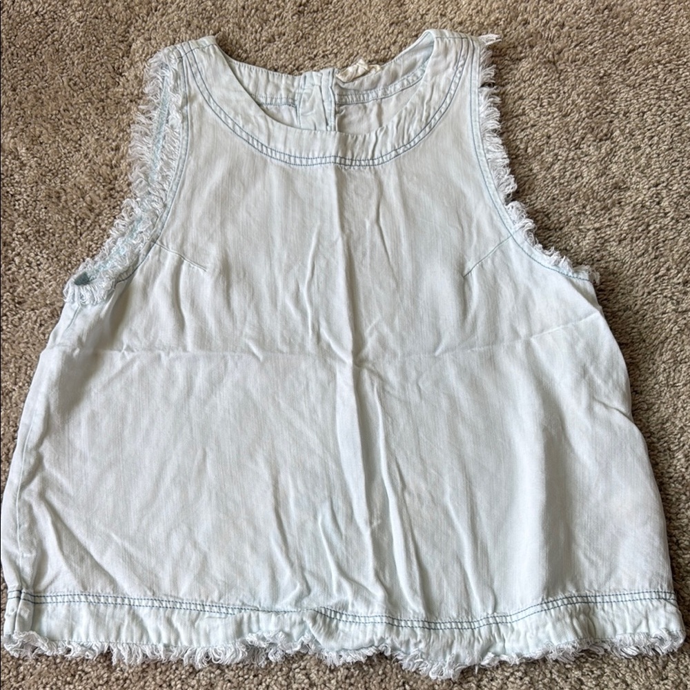 Frayed Edge Sleeveless Top size XS